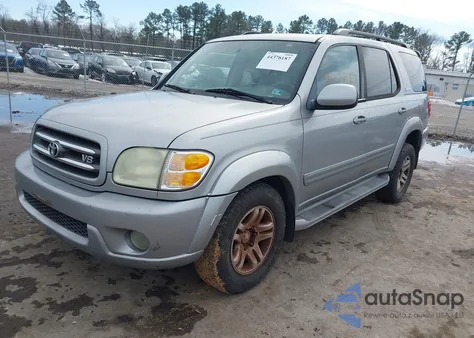 2004 Toyota Sequoia Limited V8 z USA, uszkodzony, nr VIN 5TDBT48A24S212258